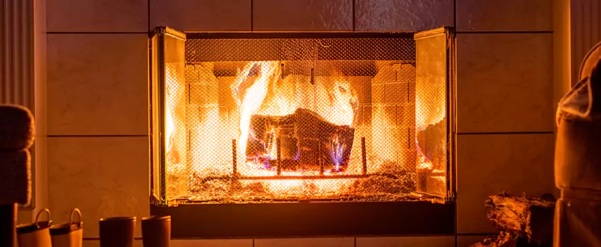 Mendota Hearth Landscape Fireplace Installation in South Plainfield, New Jersey