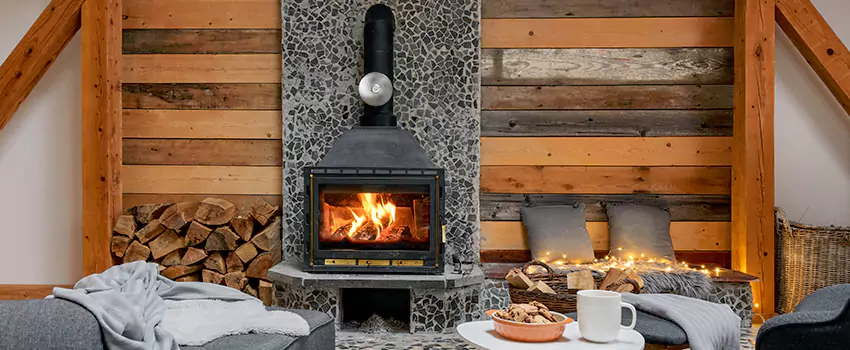 Thelin Hearth Products Direct Vent Gas Stove Fireplace Inspection in South Plainfield, New Jersey
